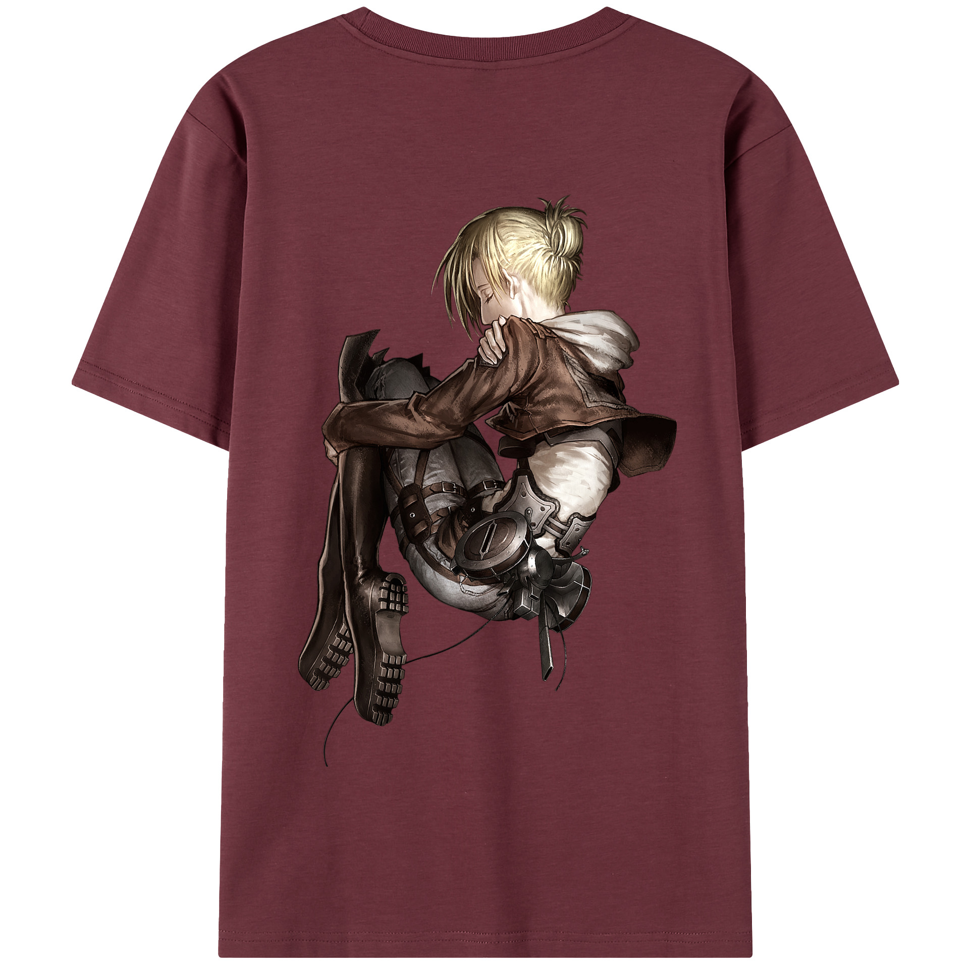 （画像用） 進撃の巨人 アニ・レオンハート Attack on Titan Annie Leonhart 綿100％半袖Tシャツ（背面プリント）